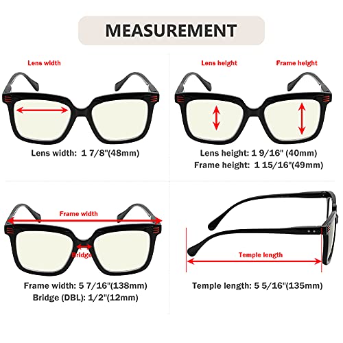 Image of Eyekepper 4-pack Reading Glasses Blue Light Blocking Square Computer Readers Women