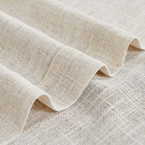 Jinchan Kitchen Curtains Flax Linen Small Kitchen Curtains Rod Pocket Kitchen Door Curtains Light Filtering Modern Tier Curtains For Window Treatments Coffee Curtains 2 Panels 24 Inch Length Crude #TOP7