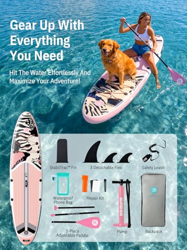 Image of Niphean Inflatable Stand Up Paddle Board with SUP Accessories, Anti-Slip EVA Deck, 10'6'' Inflatable Paddle Boards for Adults & Youth of All Skill Levels