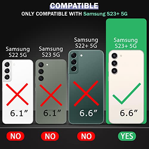 Image of TheGiftKart Shockproof Crystal Clear Back Cover Case for Samsung Galaxy S23 Plus 5G | 360 Degree Protection | Protective Design | Transparent Back Case Cover (PC & TPU, Black Bumper)