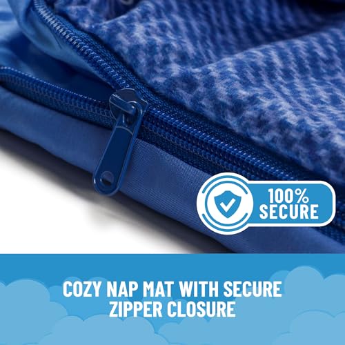 Image of Jay Franco Kids Slumber Bag and Pillow - 54 x 27 Inch Comfy Indoor Sleeping Bag for School and Sleepovers, 2 Piece Set, Blue - Spidey & His Amazing Friends