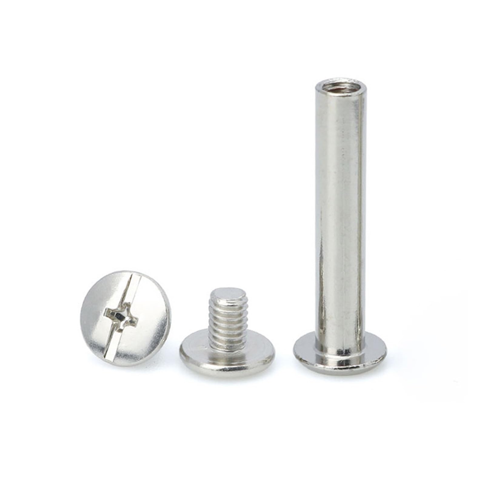 Pappschrauben, Packung mit 10 D4/D5 Pfostenbefestigungsschrauben aus Edelstahl 304 (10 Sets)(35mm,D4(M3) 10 Sets)