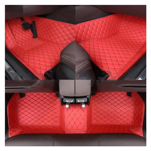 Tapis de voiture personnalisé Toyota Corolla en cuir artificiel intérieur auto chic rouge noir