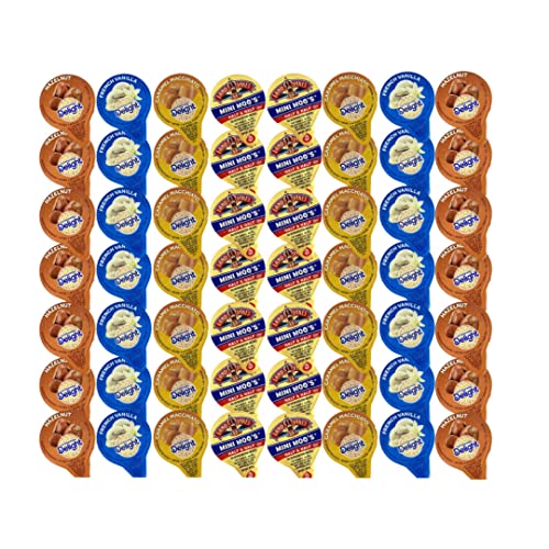 48 Assorted Coffee Creamer Variety Set - 4 Flavors - Land O Lakes & International Delight - French Vanilla, Hazelnut, Carmel Macchiato, Half & Half - Single Serve #TOP14