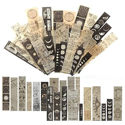 AIEX 40 Piezas Pegatinas Vintage de Astronomía Washi para Diario Pegatinas Estéticas Incluye Luna Planetas Espacio Galaxia Solar Celestial para Adultos Estudiantes Diario Scrapbooking | Ya disponible en tu tienda friki favorita! En mundofriki.es!