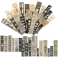 AIEX 40 Piezas Pegatinas Vintage de Astronomía Washi para Diario