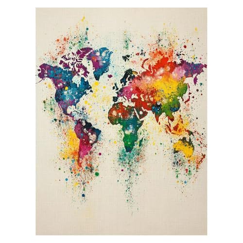 G En} yCgoCio[ |Lbg F DIY Paint by Numbers 70 x 50CM ŃyCgLbg Jt LoXG SҌ||pi ǂ̑ z[ ItBX Mtg (t[X) LI