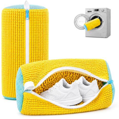 Easy Sprout 2-Pack Shoe Washing Machine Bag - Reusable Shoe Washing Bag with Hidden Zipper, Machine Washable Shoe Bag for Sneakers, Tennis & Athletic Shoes