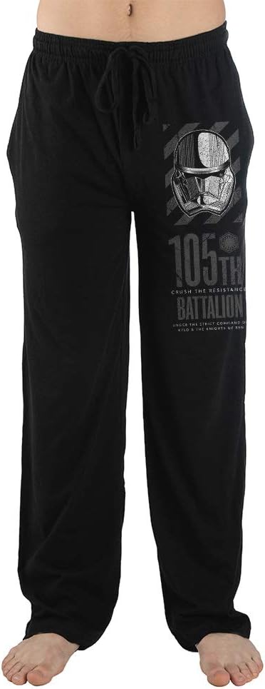 Star Wars Movie Storm Trooper Mens Black Sleep Pajama Pants
