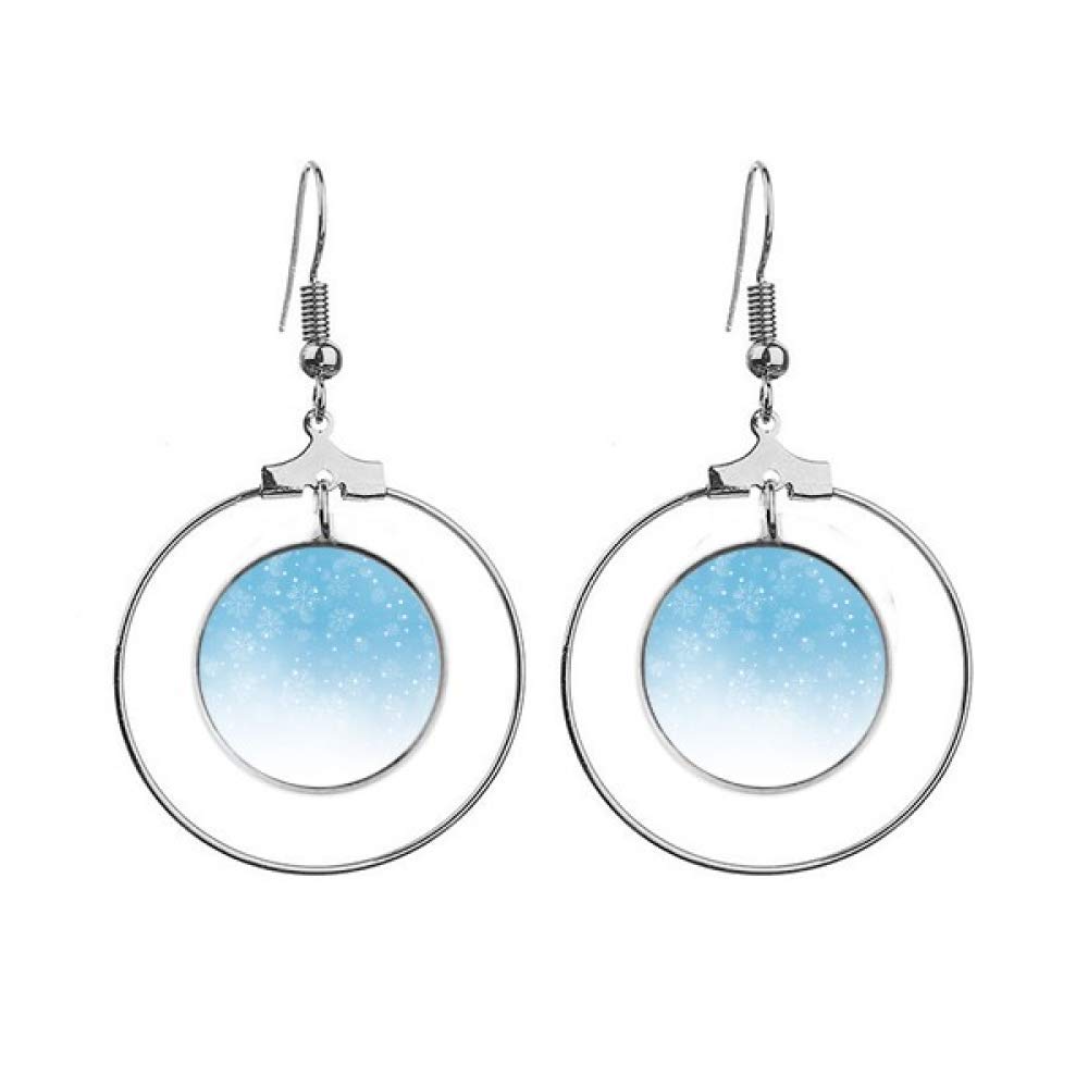 Boucles d'oreilles flocon de neige bleu ciel, le cadeau idéal pour Noël