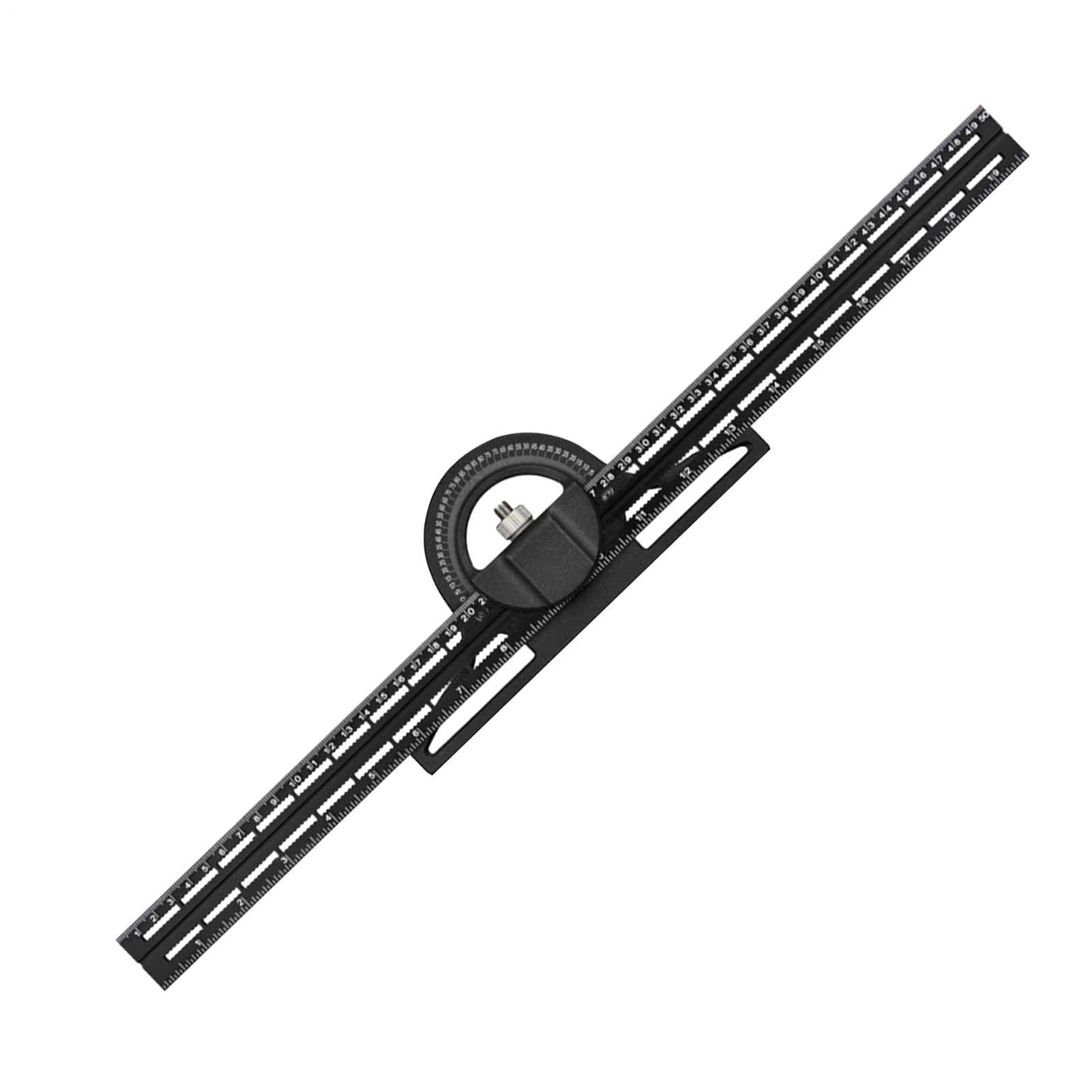 Cuadrado de medición ajustable: regla de transportador de 0-360 grados de | 30 cm, herramienta de diseño de carpintería de aluminio | Instrumento de búsqueda de ángulo preciso para carpintero Borde de