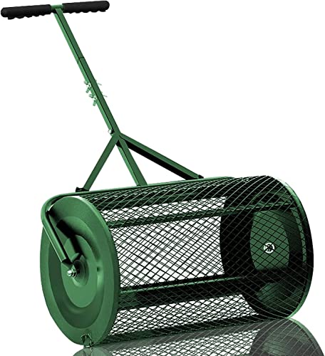 Esparcidor de compost de 24 pulgadas con asa en T para césped miniatura 1
