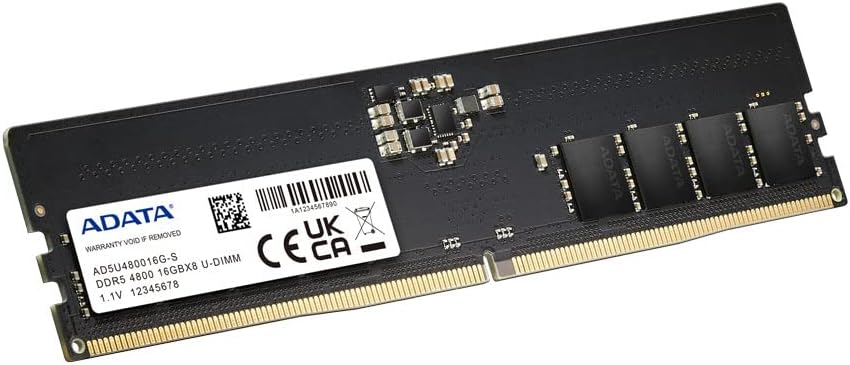 ADATA Premier DDR5 4800MHz 16GB UDIMM Memory RAM Module Single (AD5U480016G-S)