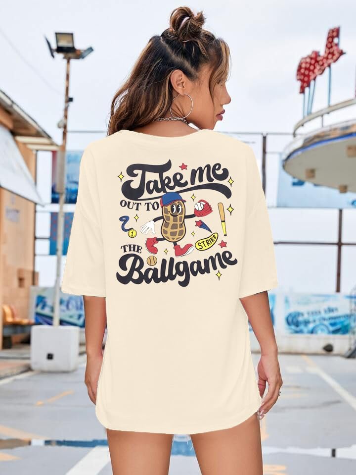 Baseball Shirts Women Baseball Mom Tshirt Ballgame Graphic Tee Baseball Season Fan Gifts Game Day Short Sleeve Top - Image 3