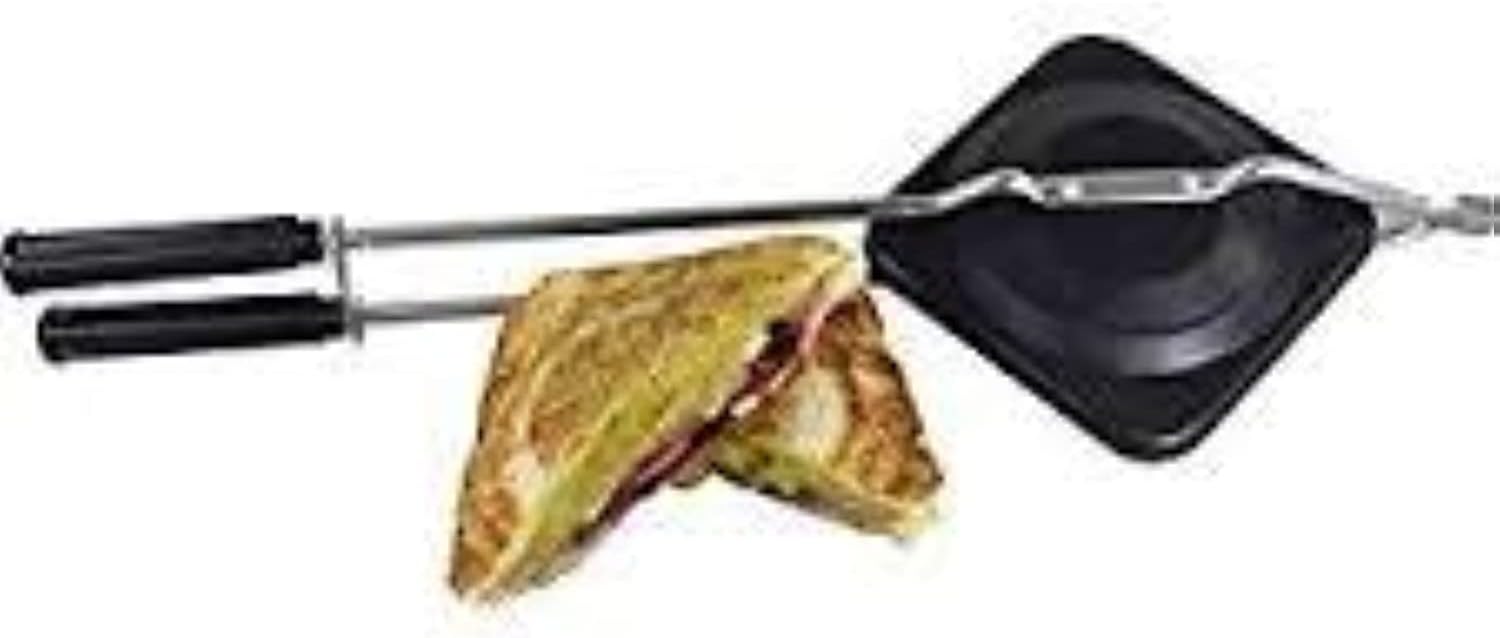 DBY Nonstick Aluminum Gas Sandwich Toaster, 15.5 in L x 5.6 in W x 1 in H, Easy Clean, Saves Time & Money