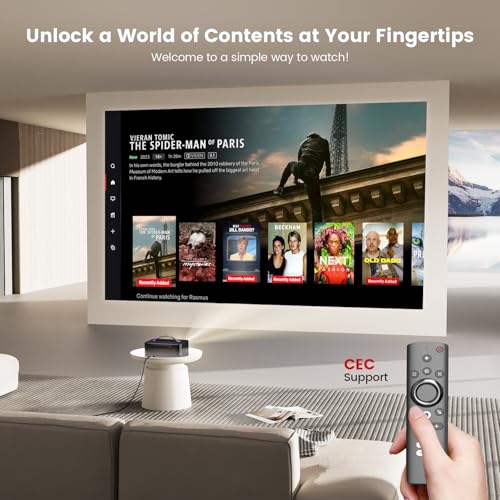 Image of ONOAYO Outdoor-Projector-4K with E-Focus, Dolby Audio, Built-in Apps, Black