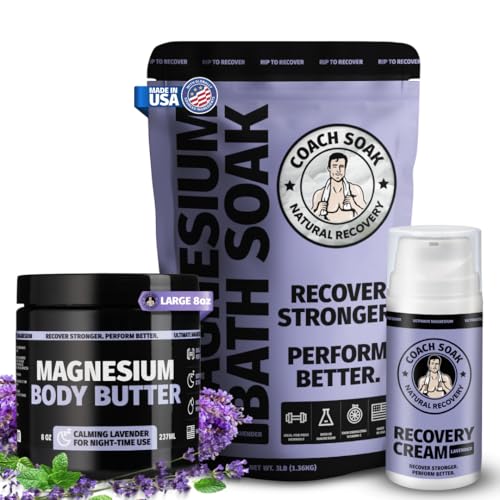 Coach Soak Magnesium Bath Soak, Body Butter &amp; Lotion Bundle - Lavender