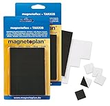 140 magnetoplan Takkis Blisters - Paquete de 140 arandelas adhesivas, negro
