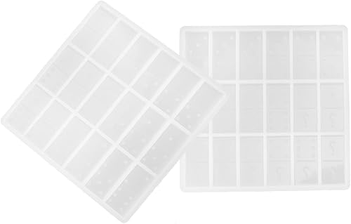 Miniatura 8 de Juego de moldes de resina Domino  Silicona hecha a mano para dominó personalizados  Crea piezas únicas con moldes de fundición de silicona  Espejo