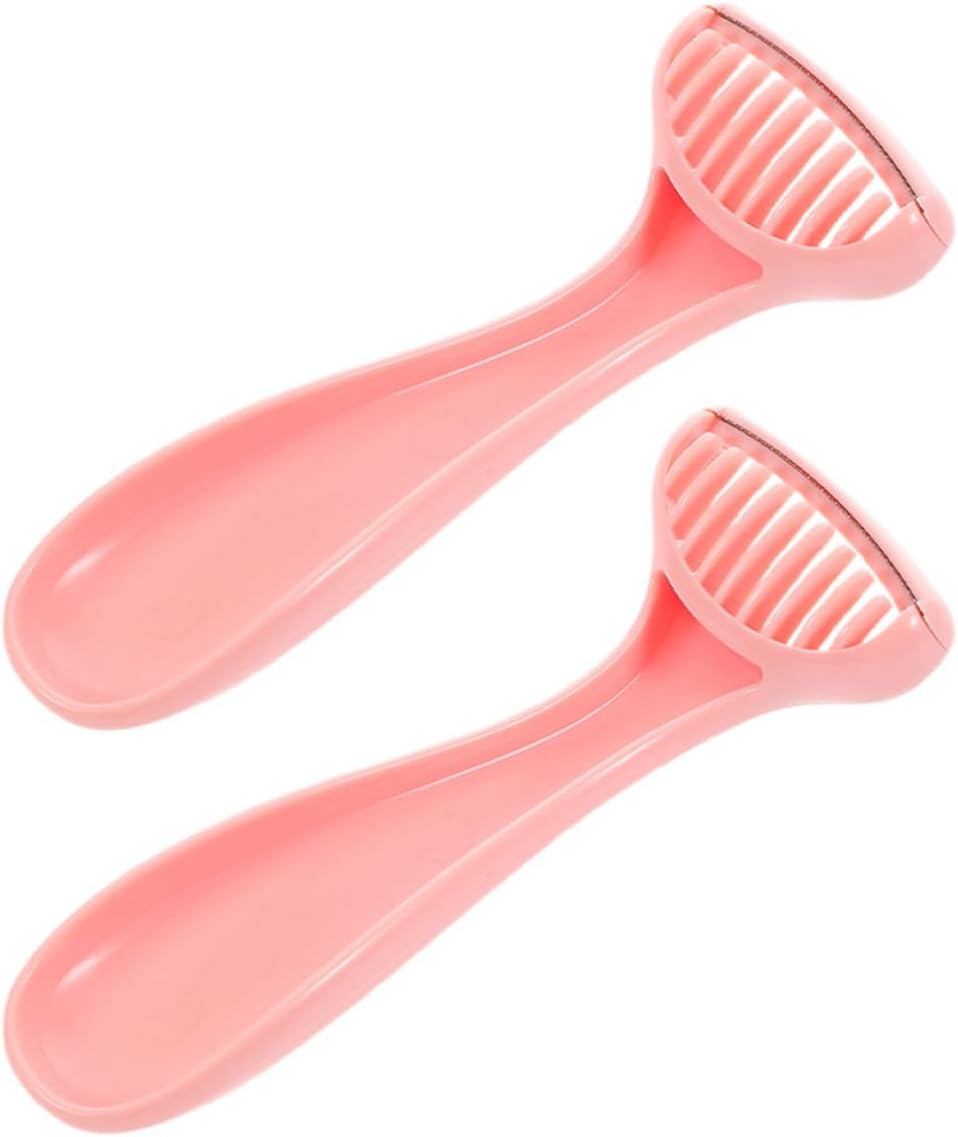 Yardwe 2pcs Women Portable Painless Hair Removal Shaver for Private Areas and Underarms, Plastic and Steel Body Hair Trimmer for Travel and Daily Use