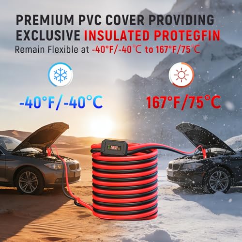Image of TOPDC Jumper Cables Heavy Duty 1000Amp Booster Cables for Car Battery, Heavy Duty Cables for Diesel Trucks, Protable Jumper Cables Kit with Case, Gloves