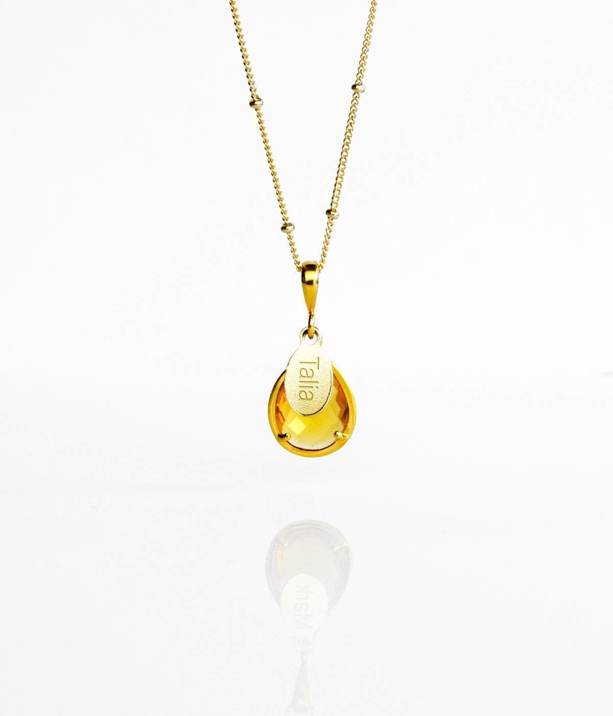 Personalized Citrine Necklace 