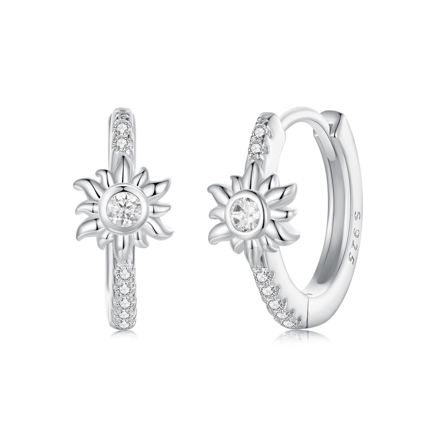 WBDWWTD Orecchini a Cerchio in Argento Sterling 925 Orecchini Pendenti Colorati con zirconi cubici per Donne Ragazze Adolescenti Set Orecchini Regali per lei