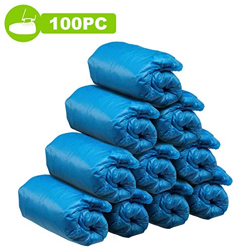 Fuxury 100 Pack (50 Pairs) Disposable Booties For Shoes Covers, Waterproof Shoe Booties Disposable Non Slip, Disposable Shoe Cover For Indoors, And Boot Covers Disposable Non Slip One Size Fits All #TOP1
