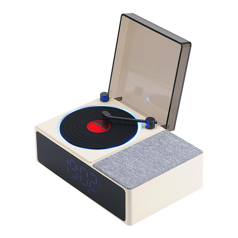 Vintage-Style Turntable Multi-Function Bluetooth Speaker, Suitable for Home and Outdoor use, Portable
