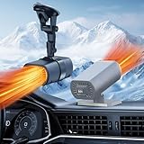 12V Car Heater for Vehicle,2-in-1 Portable Fast Heating Car Heater with Heating/Cooling Fan,Plug into Cigarette Lighter 360 Degree Rotation Defroster Defogger for Car Windshield