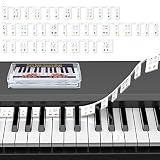 Removable Piano Keyboard Note Labels, 88-Key Full Size Keyboard Piano Notes Guide for Beginners, 3 S