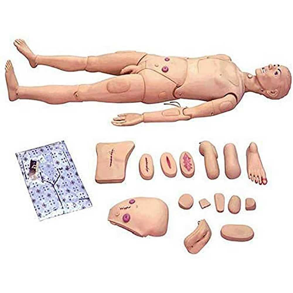 JTZSD Manikin Patient Didactic Material PVC Teaching Manikin Model Male for Teaching at School of Nursing Medicine