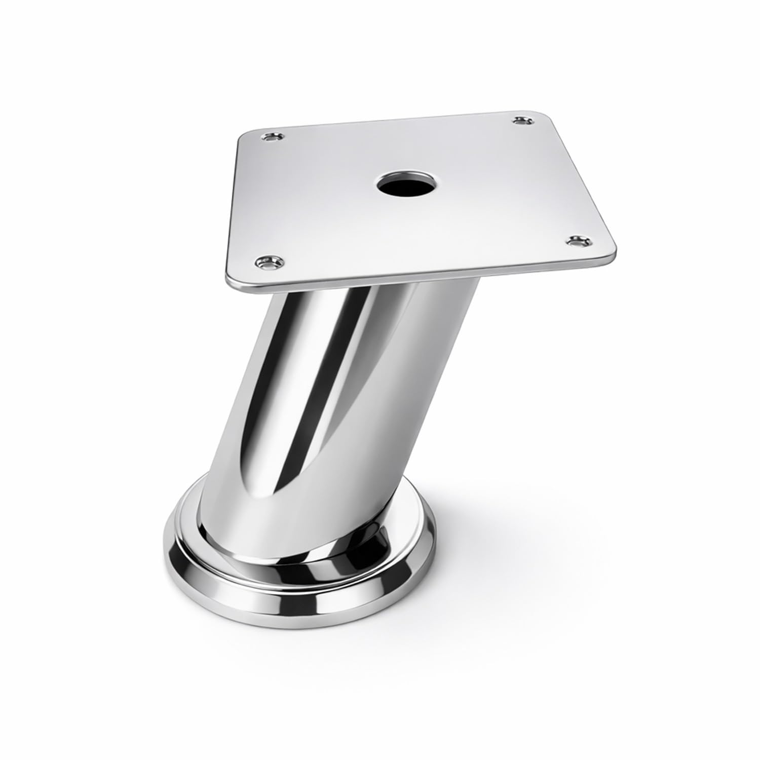 Tablalı Dereceli Ayarlanabilir (8 CM) Krom Metal Baza TV Ünitesi Koltuk Mobilya Ayağı (+2CM)