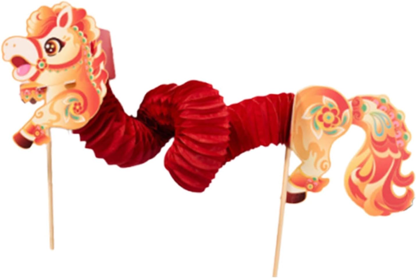 Horse Paper, Crafts, Handmade, Assembly, Toy, Traditional, Crafts, Education, Creativity, Cultivation, New Year, Decoration, Gift, Red and Yellow Horse