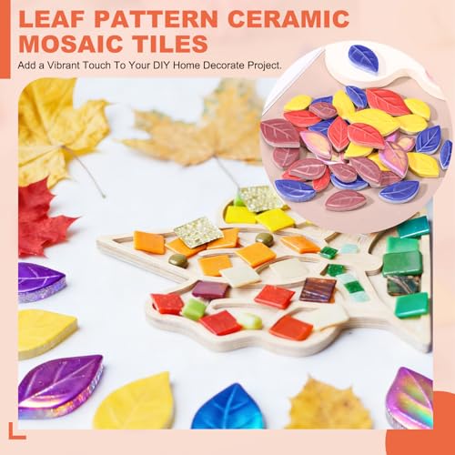 Pièces de mosaïque en céramique multicolores de tailles multiples 200g