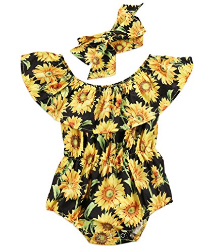 black sunflower romper