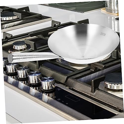 Wok de acero inoxidable Hemobllo con mango soldado y fondo redondo miniatura 6