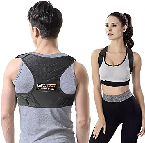 Posture Corrector for Men and Women, Upper Back Brace for Clavicle Support, Adjustable Back Straightener and Providing Pain Relief from Neck, Back & Shoulder, (Universal) (Large)