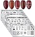 SILPECWEE 10Pcs Nail Art Stamping Plates Set Geometry Designs Nail Art Image Template Manicure Accessories For DIY & Salon