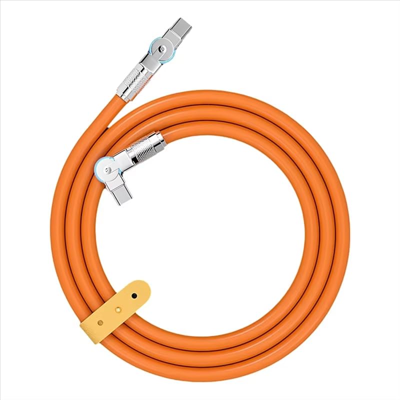 Image of Verilux 240W Type C Cable Fast Charging with LED, 9.8Ft 180 Degree No Tangle PVC C Type Charger Cable with 480Mbps Data Transmission USB C for iPhone 17 /17 Pro /17 Pro Max /16 /15, Galaxy S25 /S24