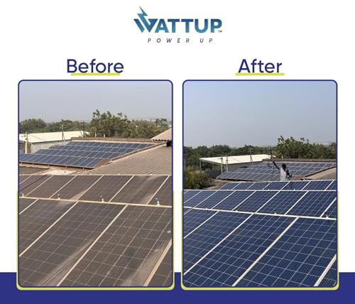 Image of Solar Panel Cleaning Liquid | 100% Non-Acidic & Biodegradable | Removes Heavy Stains, Improves Power Generation Efficiency & Easy to Use | Safe for glass, panels, rails & metals - 1Ltr