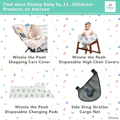 Image of Disney Baby by J.L. Childress ColorMe Disposable Placemats, 24 Pack - Stick on Disposable Placemats for Baby, Toddlers, & Kids, Travel Coloring Activities, Sticky Child Table Mat, Winnie the Pooh