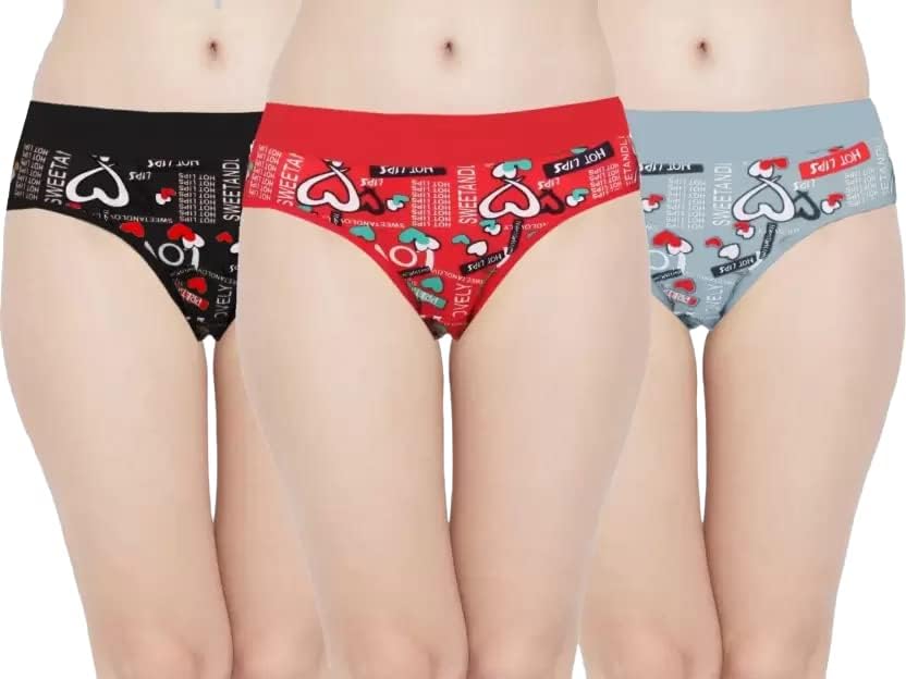 Women Hipster Panty - Super Combed Cotton - Anti Bacterial, No Marks Waistband, Quick Dry Printed Panties-picture-44