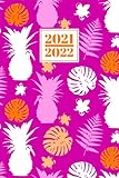  2021-2022: 18 Month Diary A5 Week to View on 2 Pages WO2P  Mid - Year Horizontal Weekly Planner  Jul 21 - Dec 22 Journal  Colourful Pink & Orange ... Pineapple & Leaves Pattern (18 Month Diaries)