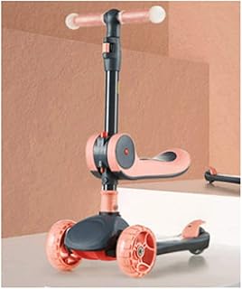 Scooter for Kids Flash Three Rounds Scooters for Kids Toddler Scooter - Deluxe Aluminum 3 Wheel Glider W/Kick, Lean 2 Turn Wheels Scooters Toddler Scooter (Color : Gray)