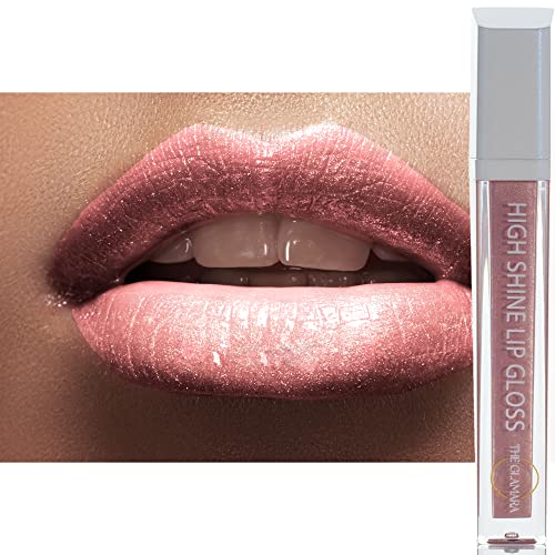 The Glamara Glitter Pink Lip Gloss High Shine Glossy Finish Moisturizing With Shea Butter | Talc-Free Mica-Free Paraben-Free Gluten-Free Vegan #TOP4