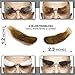 Mustaches Self Adhesive, Novelty, Realistic, Fake Eyebrows, False Facial Hair, Costume Accessory for Adults, Brown Color