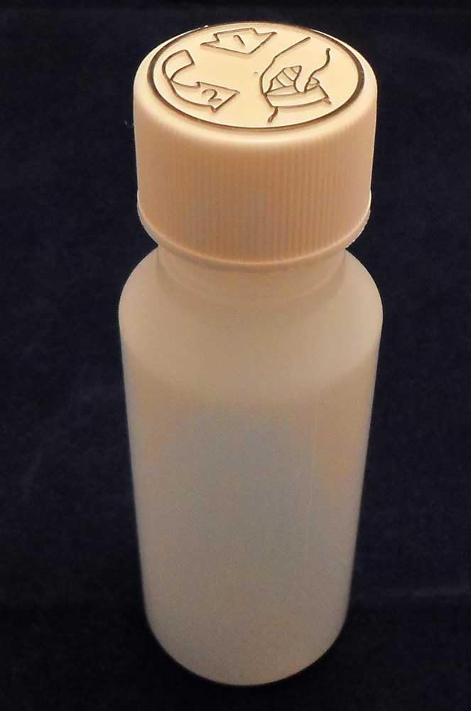 BuyBottlesAndCans 50ml Clear HDPE Plastic Bottles with Child Resistant Screw Tops X 5