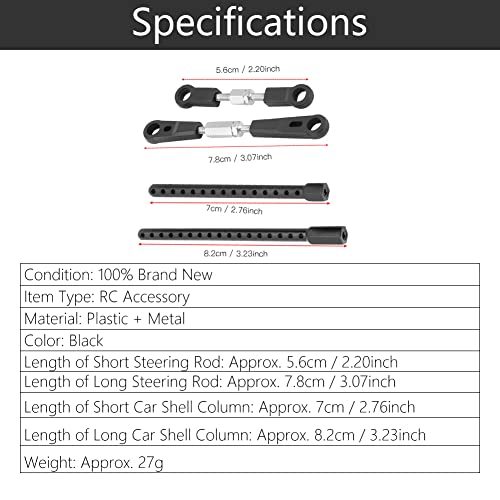 Tbest Steering Linkage Rod, Turnbuckle Rod Linkage Steering Rods Rc Car Shell Column Linkage Rod Set Fit For Hsp 94123 Rc Car Rc Turnbuckle Rc Turnbuckle 3.5Mm 70Mm Rc Plastic Turnbuckles #TOP3