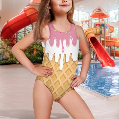 Girls One Piece Swimsuit Sleeveless Summer Bathing Suit Cut Out Gymnastics Leotards Crewneck Swimwear2